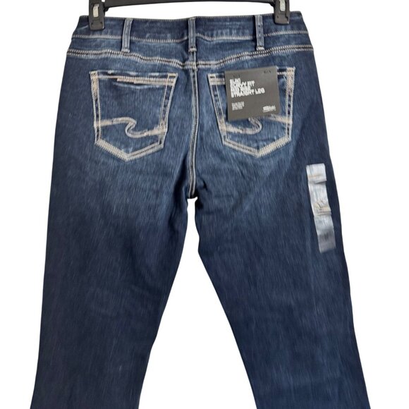 Silver Jeans Co. Suki Curvy Size W32/L31 Fit Mid Rise Straight Leg Western NWT J - Picture 8 of 10